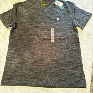NWT Polo Ralph Lauren Gray V-Neck T-Shirt Classic Pony Logo Size M